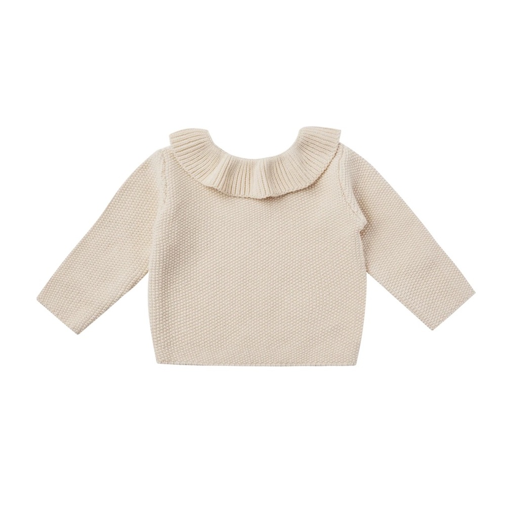 Quincy Mae Ruffle Collar Knit Sweater. Size 18-24 months.